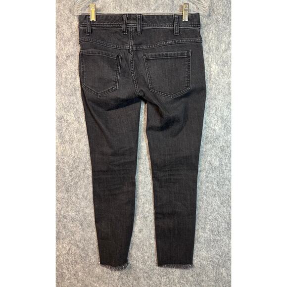Free People Womens Black Distressed Skinny Jeans - Size 26 - Picture 4 of 6